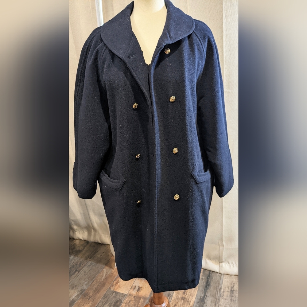 Vintage 90's Japanese yachting brand new wool and silk lined coat